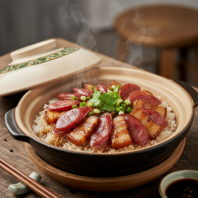 Claypot Rice with Cured Meats