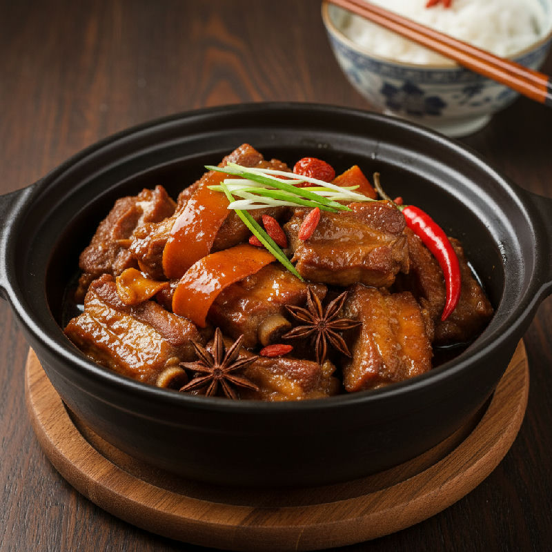 Braised Pork Spareribs with Dried Tangerine Peel