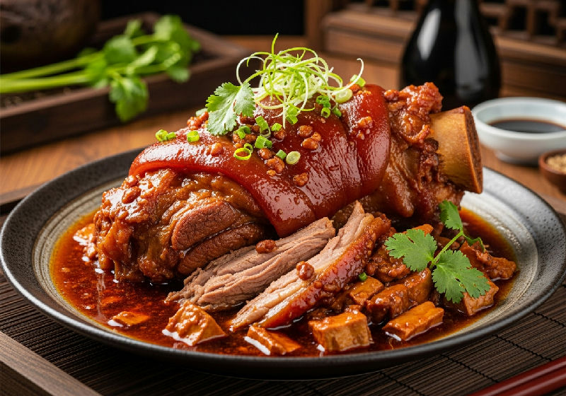 Braised Pork Hock with Fermented Red Bean Curd