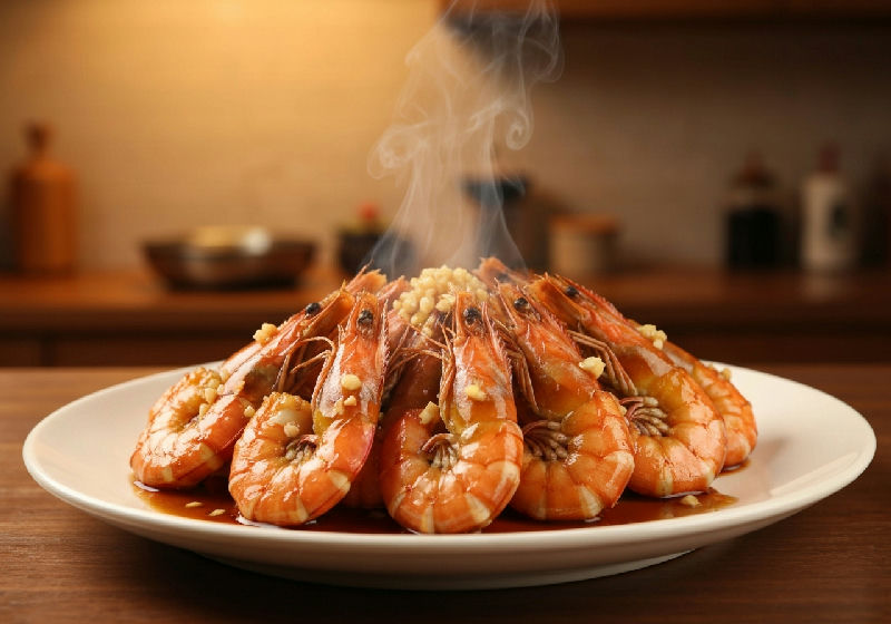 Pan-fried Shrimp with Soy Sauce and Garlic