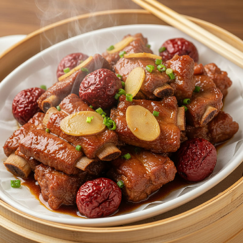 Steamed Pork Ribs with Preserved Plum