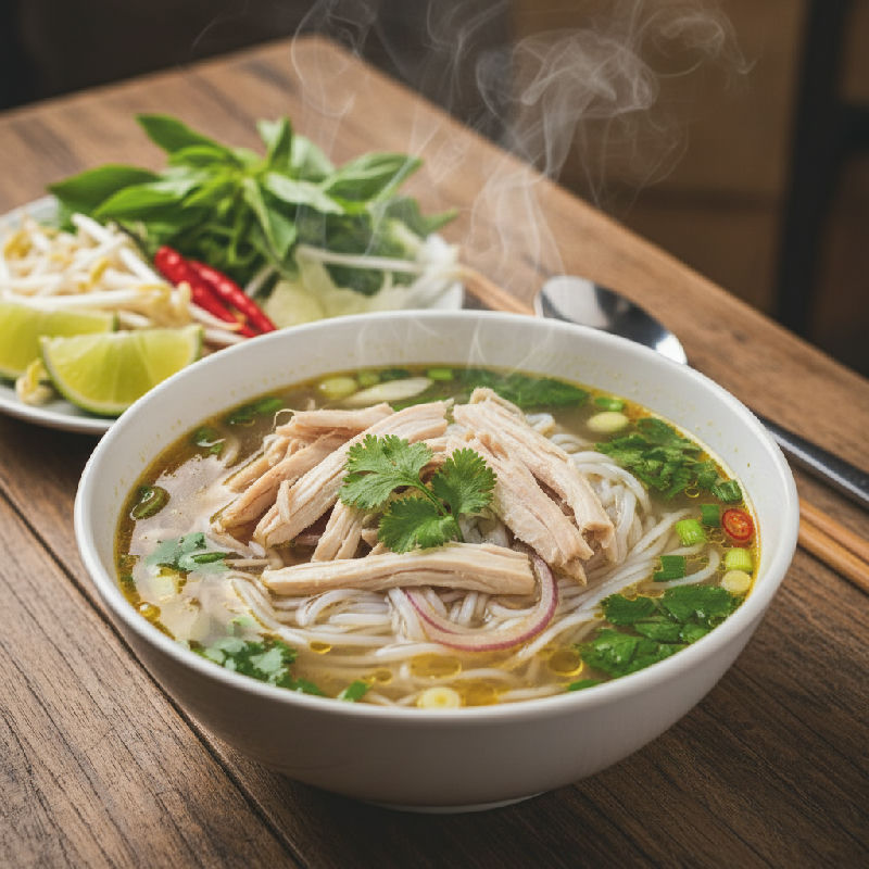 Phở Gà (Vietnamese Chicken Noodle Soup)