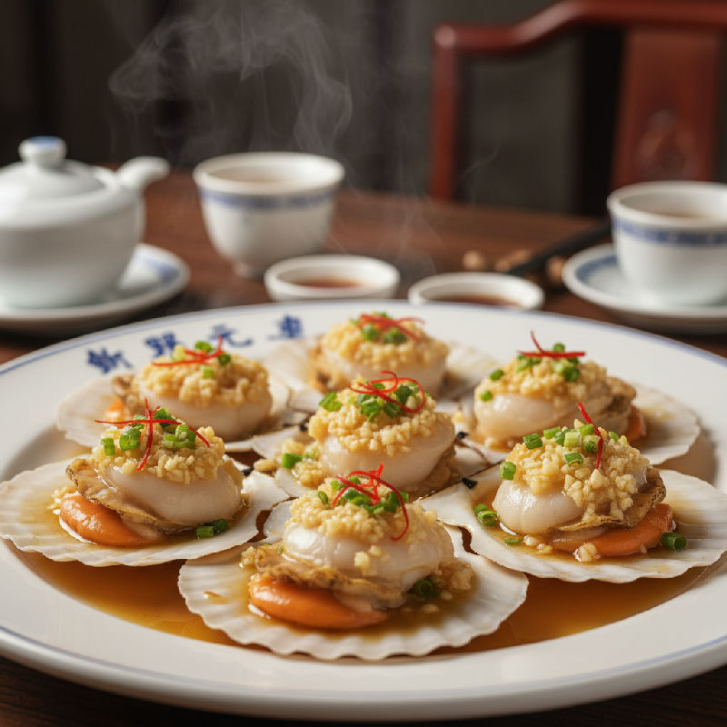 Steamed Scallops with Garlic