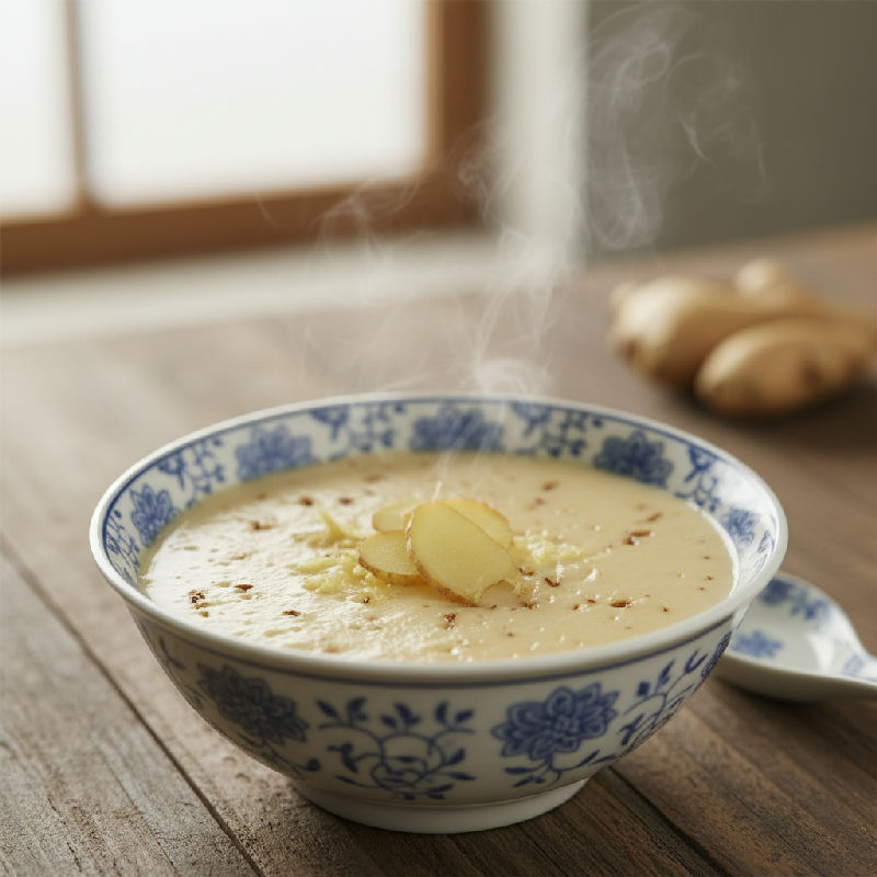 Sweet Egg Custard with Ginger Juice