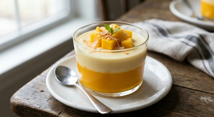 Mango Coconut Milk Pudding