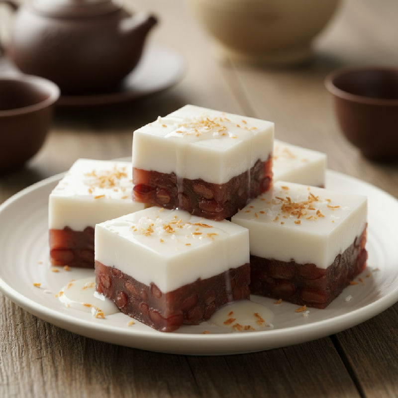Coconut Red Bean Pudding