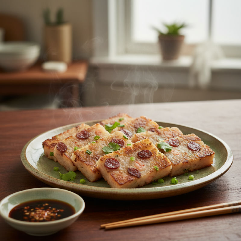 Turnip Cake with Cured Meats