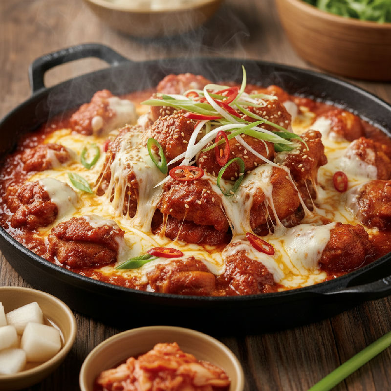 Cheese Spicy Stir-fried Chicken