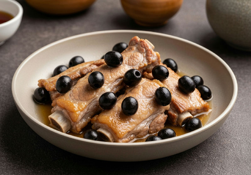 Steamed Pork Spareribs with Preserved Black Olives
