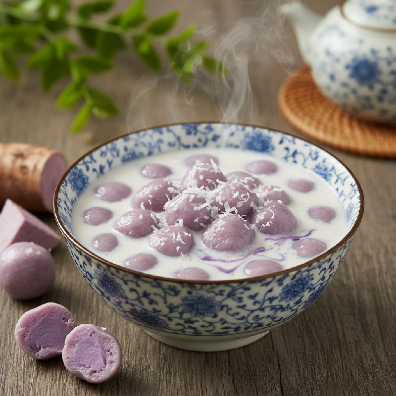 Taro Coconut Milk with Mini Tangyuan