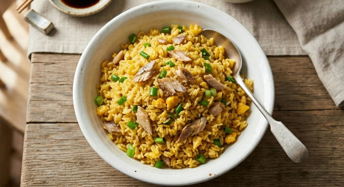 Spring Onion Salted Fish and Egg Yolk Fried Rice
