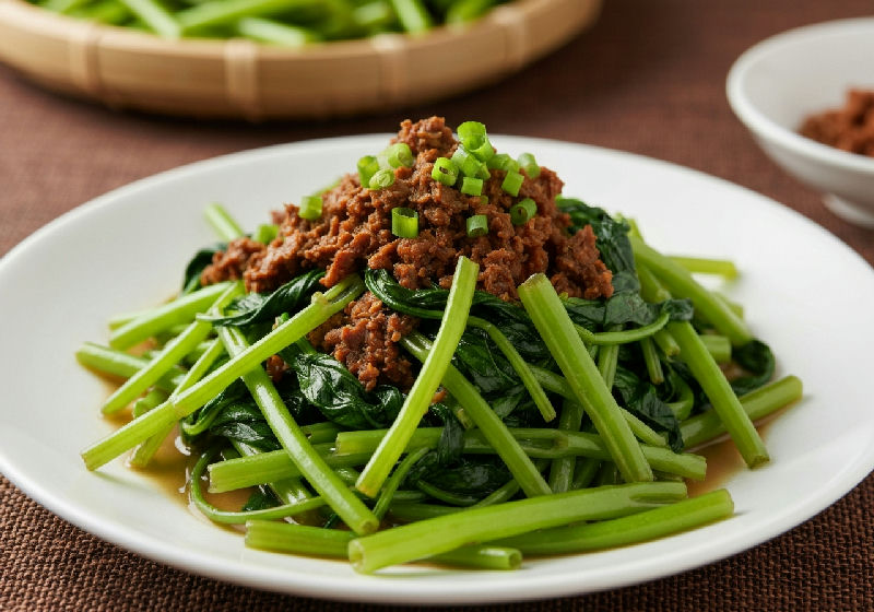 Stir-fried Water Spinach with Fermented Bean Curd