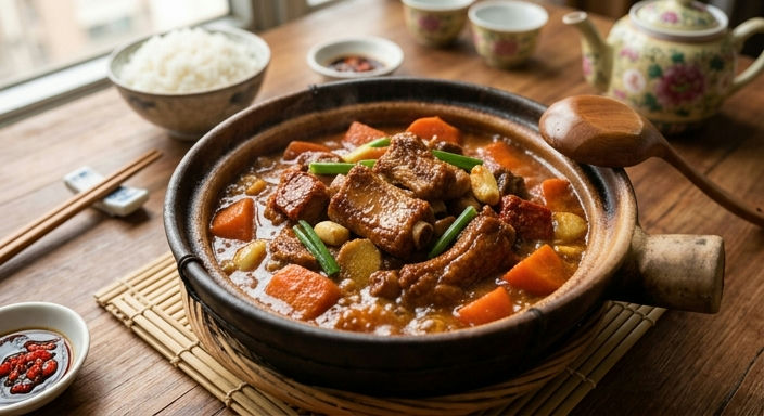 Fermented Bean Curd and Carrot Pork Rib Clay Pot