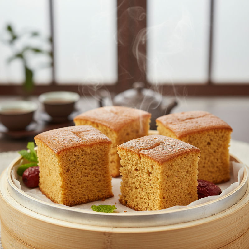 Mah Lai Go (Cantonese Steamed Sponge Cake)