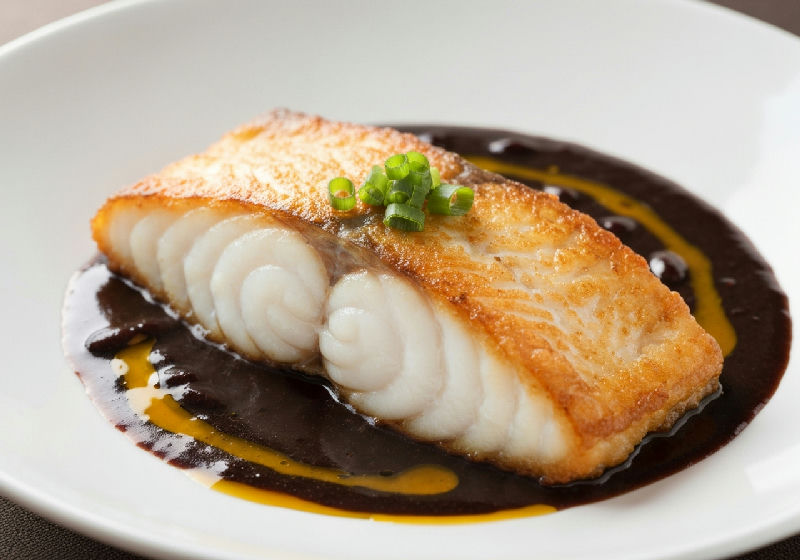 Pan-fried Cod Fillet with Black Bean Sauce