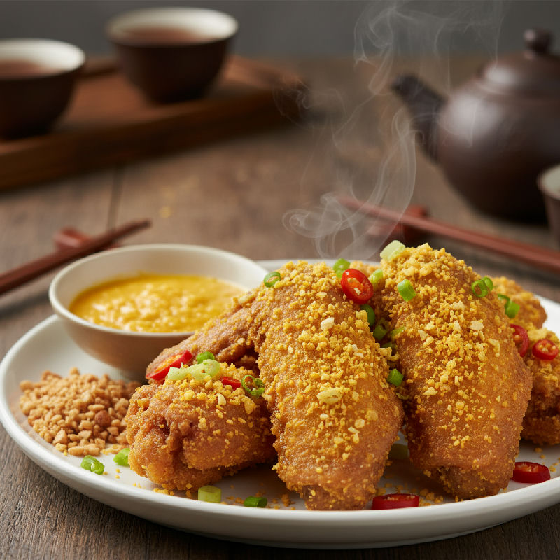 Salted Egg Yolk Fried Chicken Mid-Joints