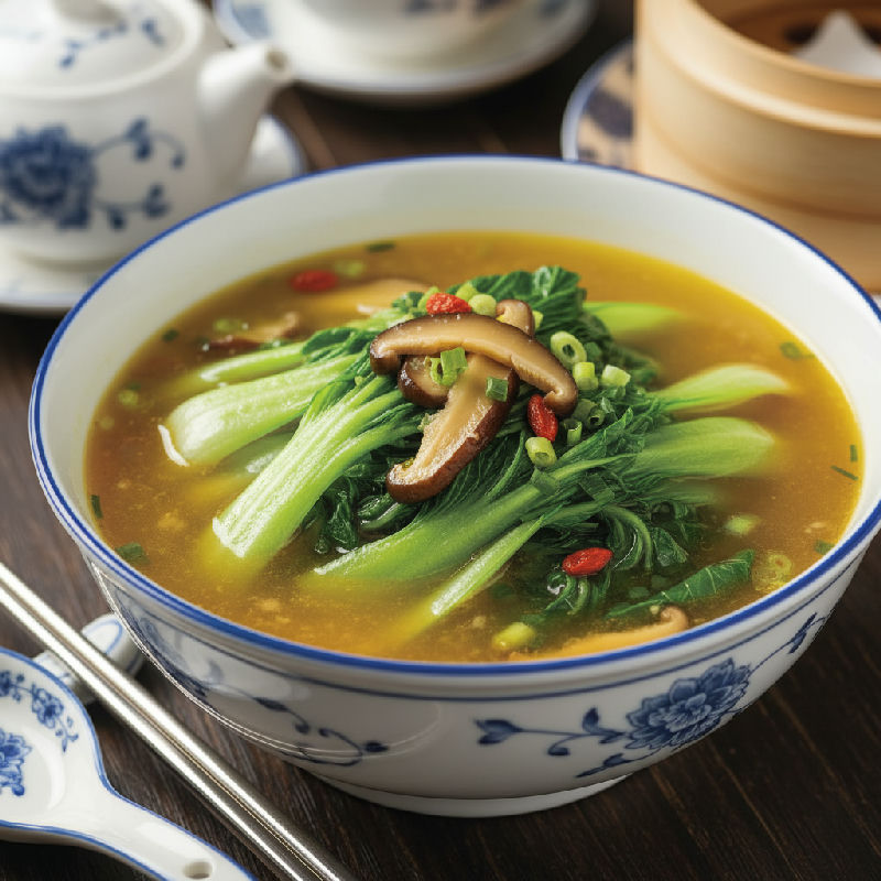 Poached Seasonal Vegetables in Superior Broth
