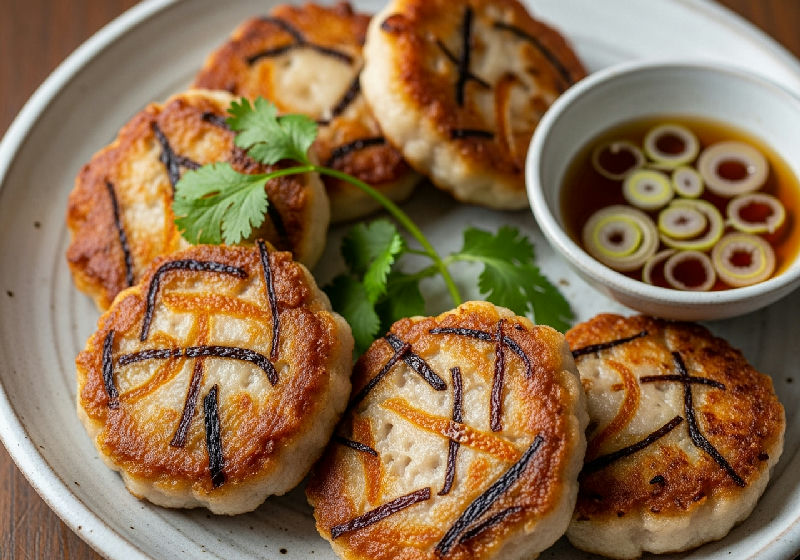 Pan-fried Dace Fish Paste with Dried Tangerine Peel