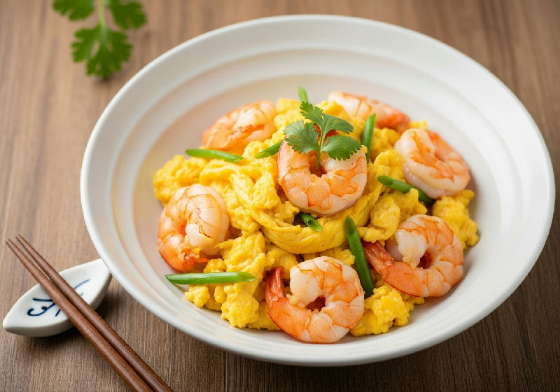 Stir-fried Shrimp with Scrambled Eggs