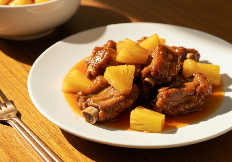 Sweet and Sour Pork Ribs with Pineapple