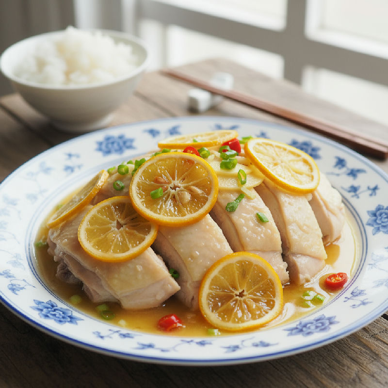 Steamed Chicken with Salted Lemon