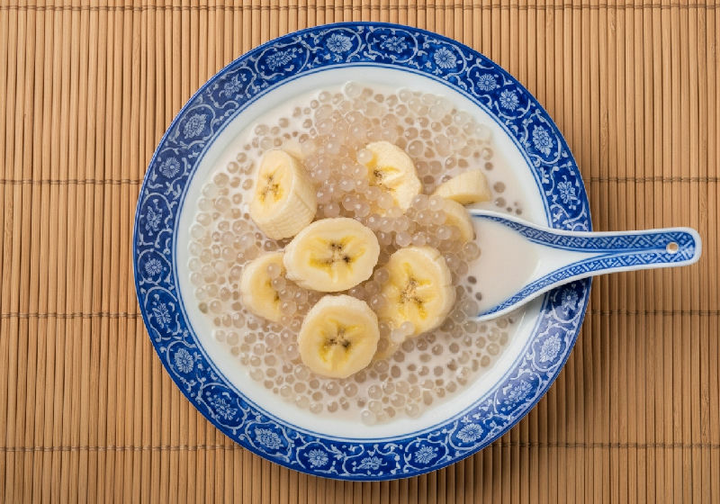 Banana Sago with Coconut Milk