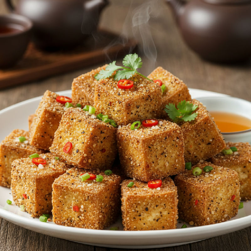 Deep-fried Tofu with Spicy Salt