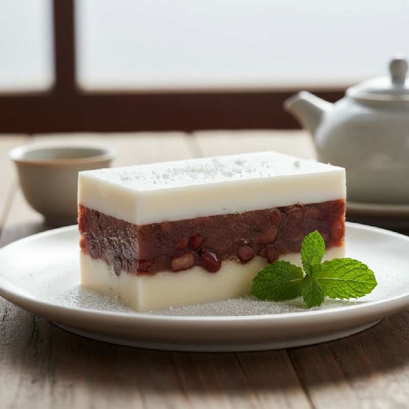 Red Bean Pudding with Coconut Milk