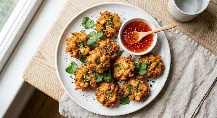 Pumpkin Fritters with Shrimp