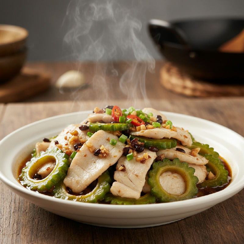 Stir-fried Fish Fillet with Bitter Melon and Fermented Black Bean Sauce