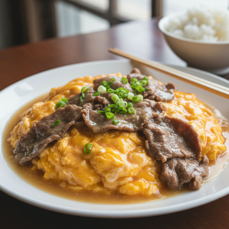 Stir-fried Beef with Scrambled Eggs