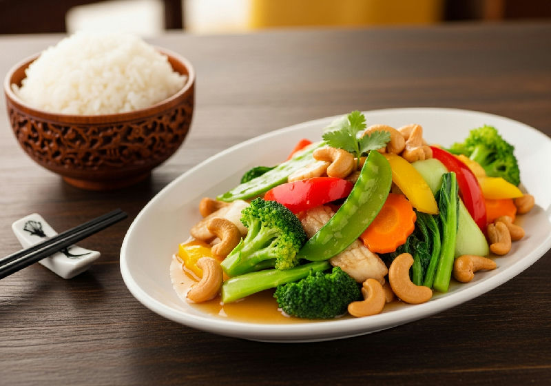 Stir-fried Mixed Vegetables with Cashews