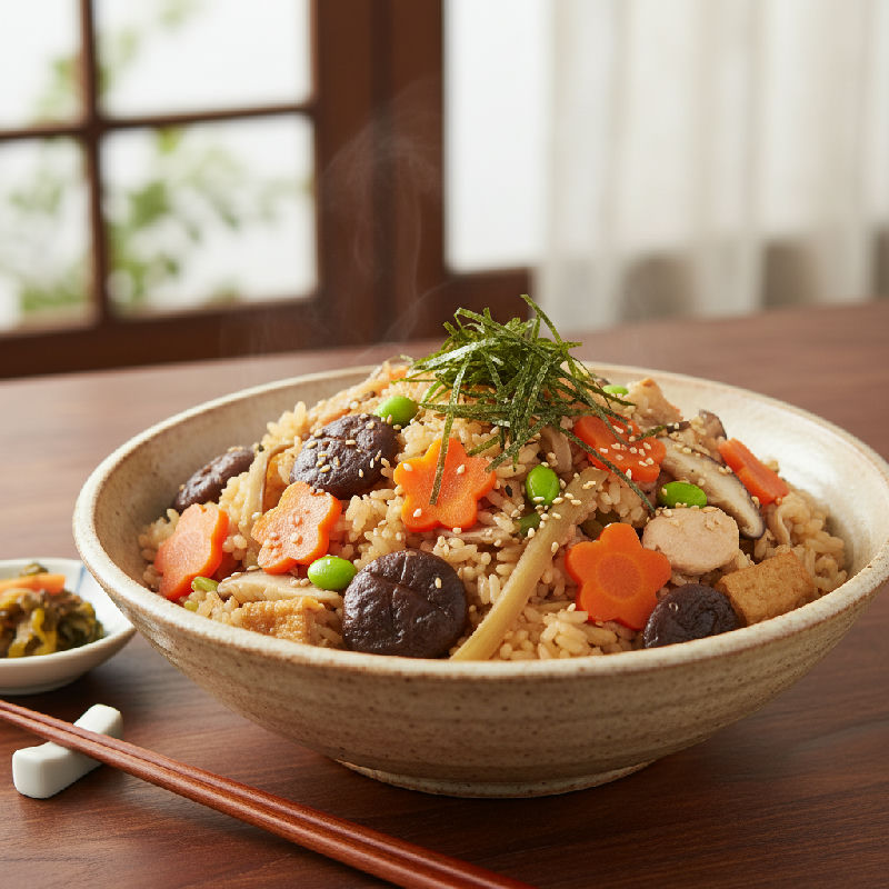 Gomoku Takikomi Gohan (Japanese Mixed Rice)