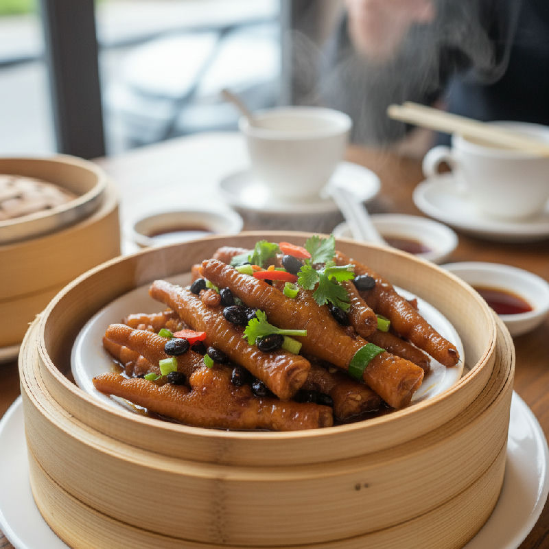 Steamed Chicken Feet with Black Bean Sauce