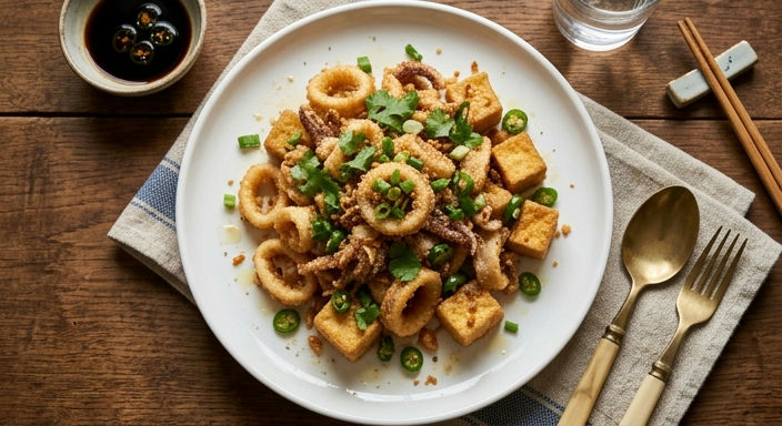 Salt and Pepper Squid Tofu