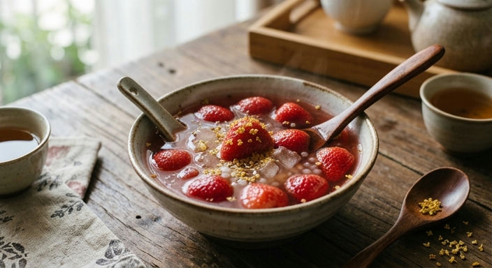 Osmanthus Rock Sugar Strawberry Sweet Soup