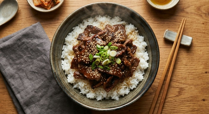 Quick Beef Bulgogi with Rice