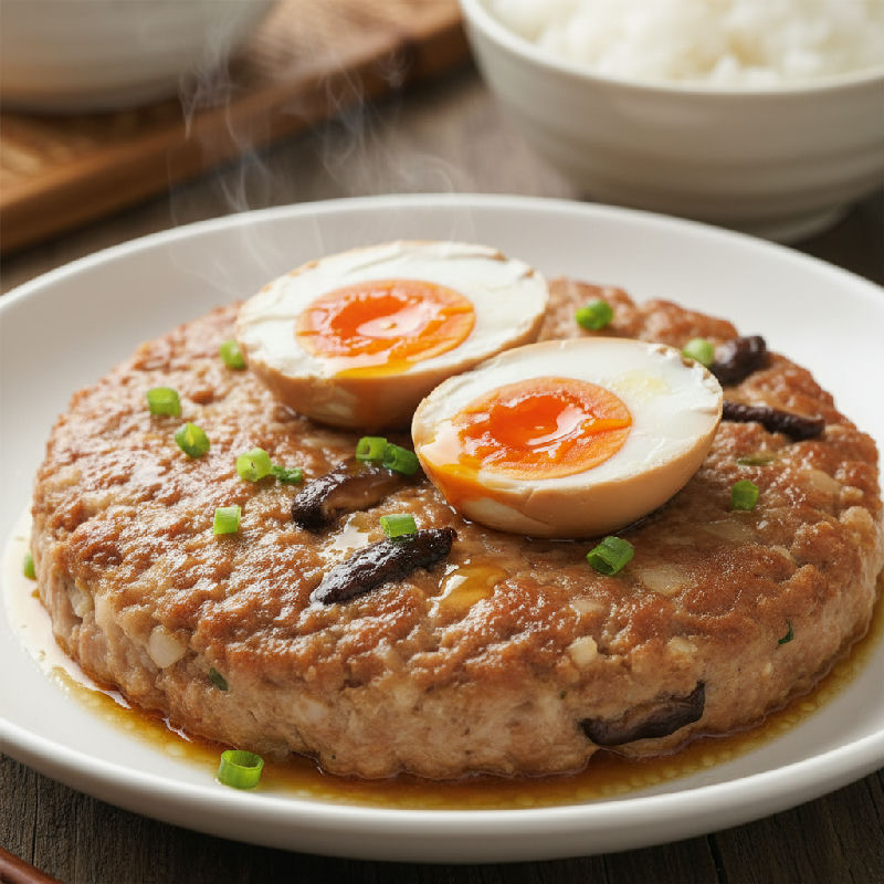 Steamed Pork Patty with Salted Egg Yolk