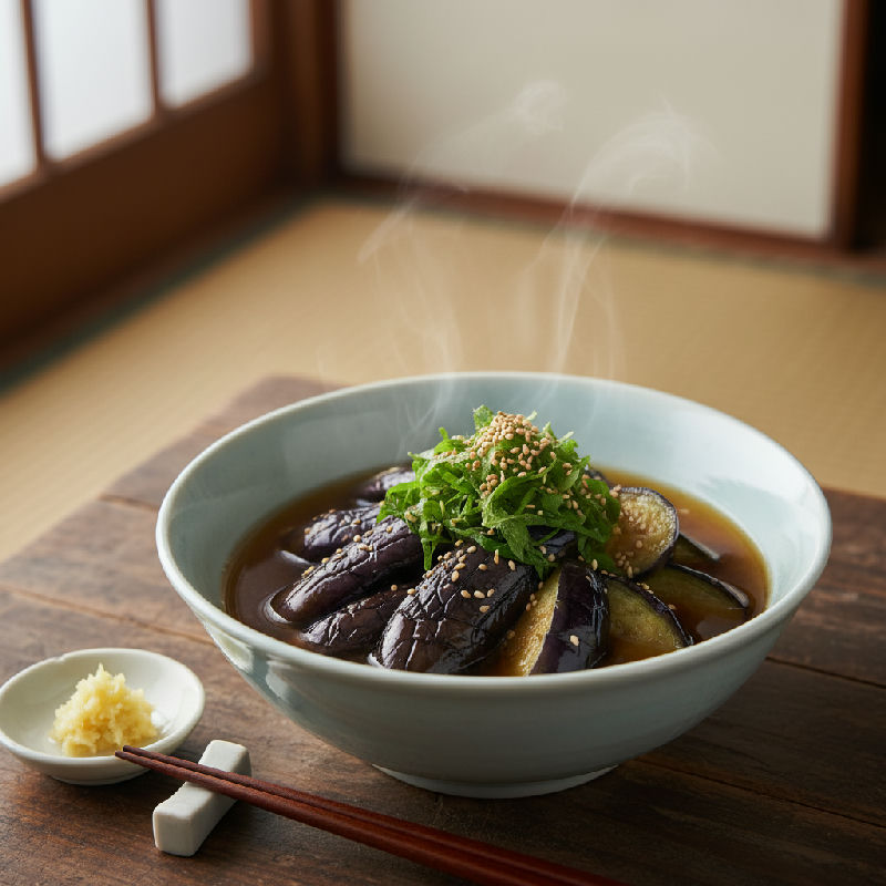 Nasu no Niage (Eggplant in Dashi Broth)
