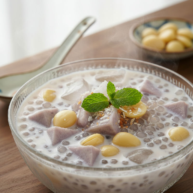 Taro Paste with Ginkgo and Coconut Milk