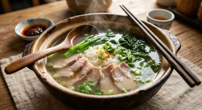 Clear Broth Busan Pork Bone Rice Soup