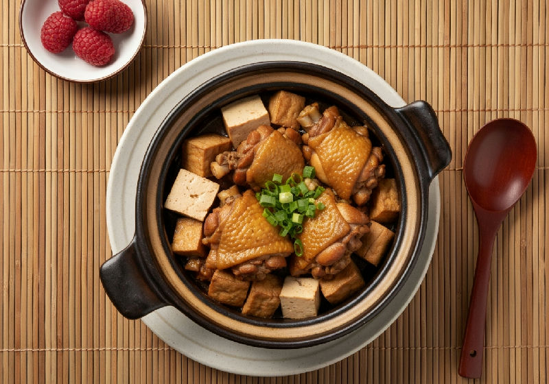 Claypot Chicken with Salted Fish and Tofu