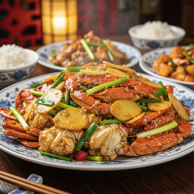Ginger Scallion Crab