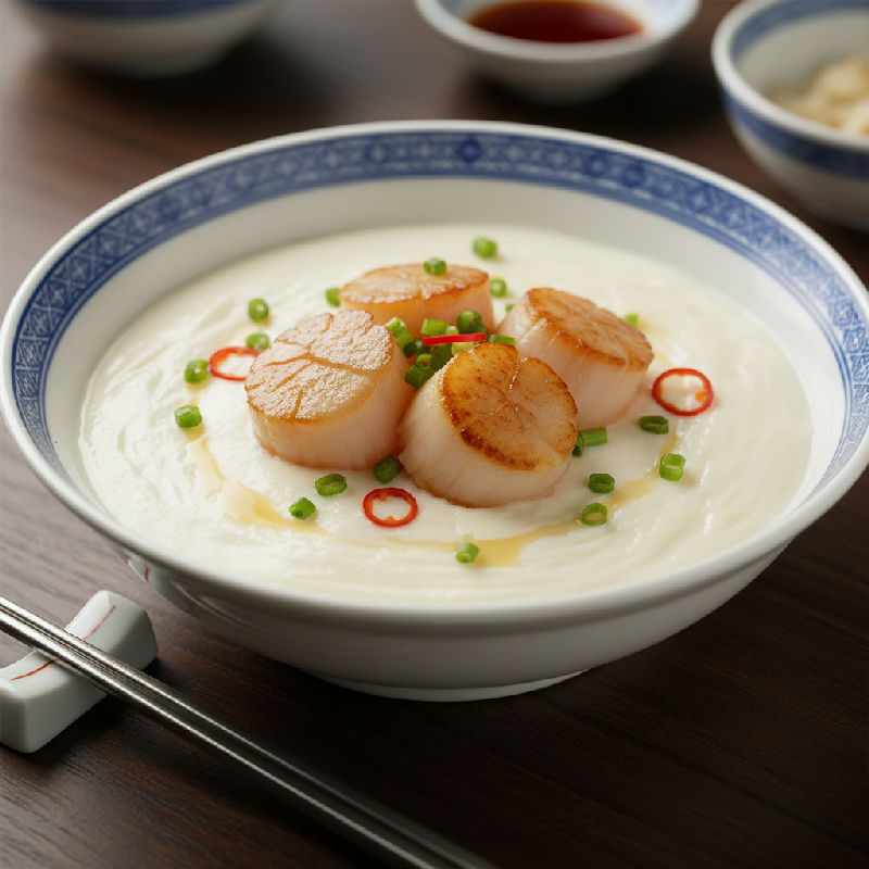 Steamed Scallop and Egg White with Milk