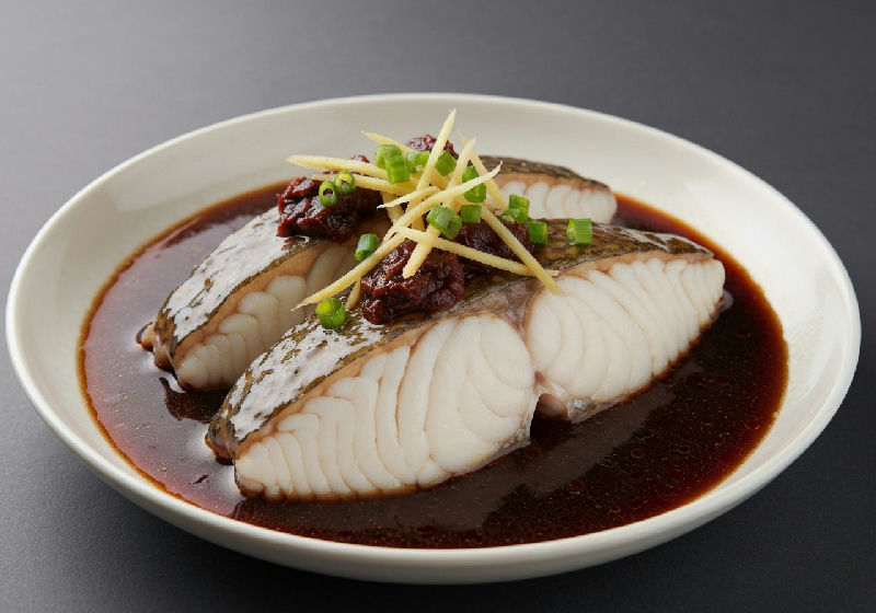 Steamed Grouper with Preserved Plum Sauce