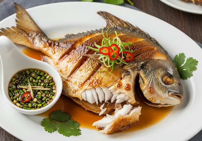 Pan-fried Pomfret with Soy Sauce