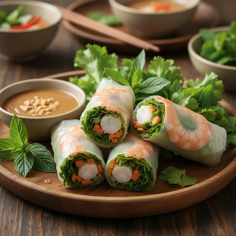 Vietnamese Fresh Spring Rolls (Gỏi Cuốn)