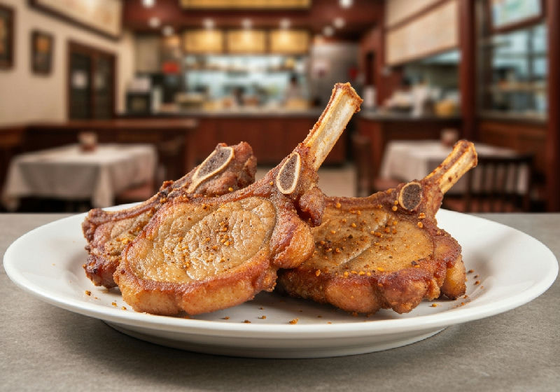 Deep-fried Pork Chops with Spiced Salt