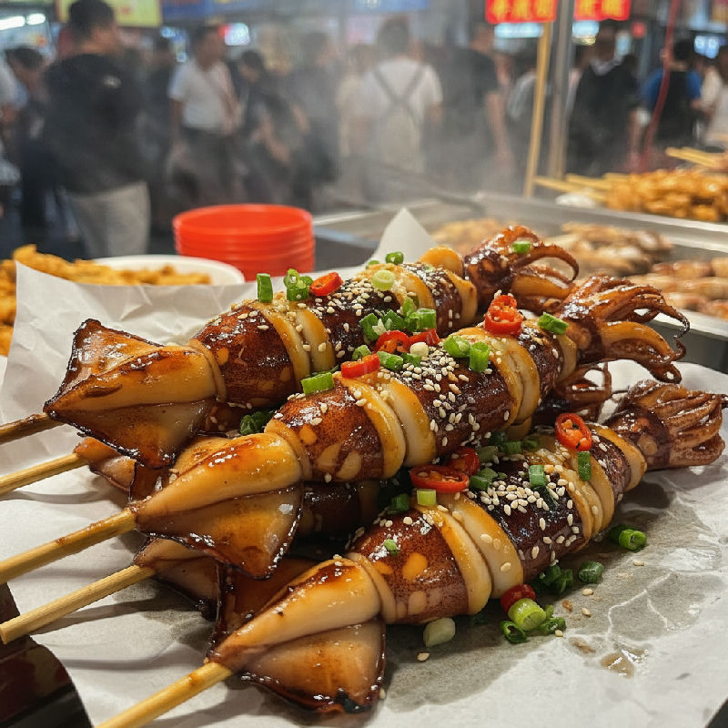 Squid/Cuttlefish Skewers (Hong Kong Street Style)