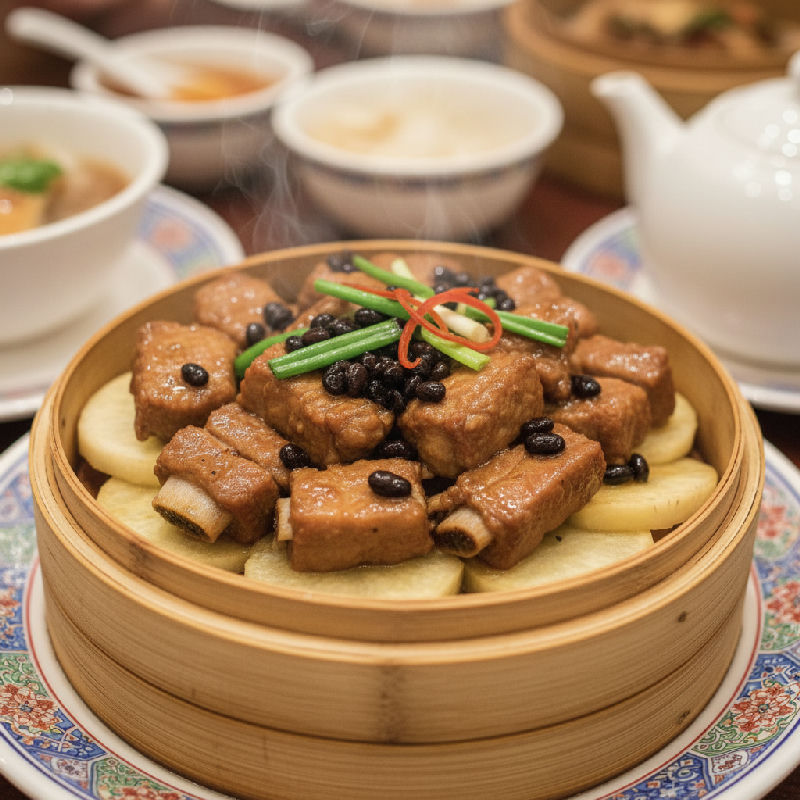 Steamed Pork Ribs with Fermented Black Beans